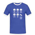 Pride Männer Kontrast-T-Shirt - Blau/Weiß