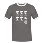 Pride Männer Kontrast-T-Shirt - Dunkelgrau/Weiß