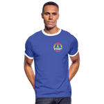 Pride Trier Männer Kontrast-T-Shirt - Blau/Weiß